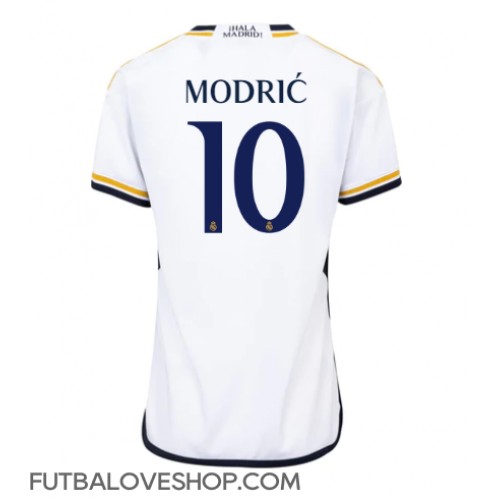 Dres Real Madrid Luka Modric #10 Domáci pre Ženy 2023-24 Krátky Rukáv